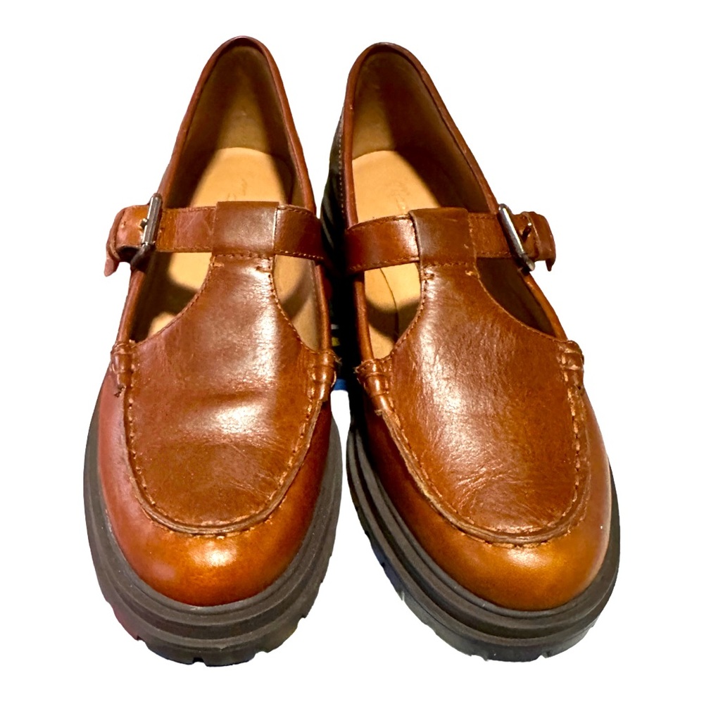 Madewell The Bradley Mary Jane in Leather - 7.5 - Cinnamon Stick